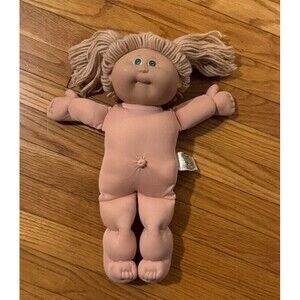 Cabbage Patch Kids Wheat Poodle Hair w/ 2 Ponytails Girl Green Eyes RARE